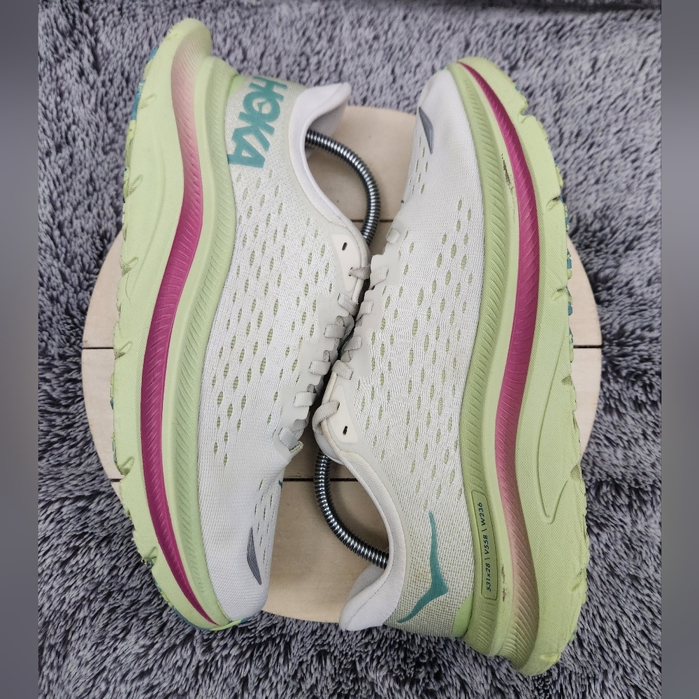 Hoka One One Kawana White Green Athletic Running Shoes Women’s Size 9 - Picture 5 of 9